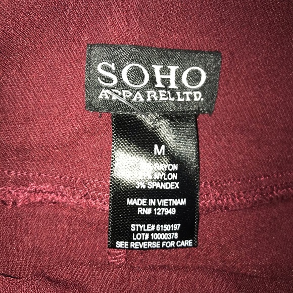 Soho Apparel Burgandy Skirt - Picture 4 of 4